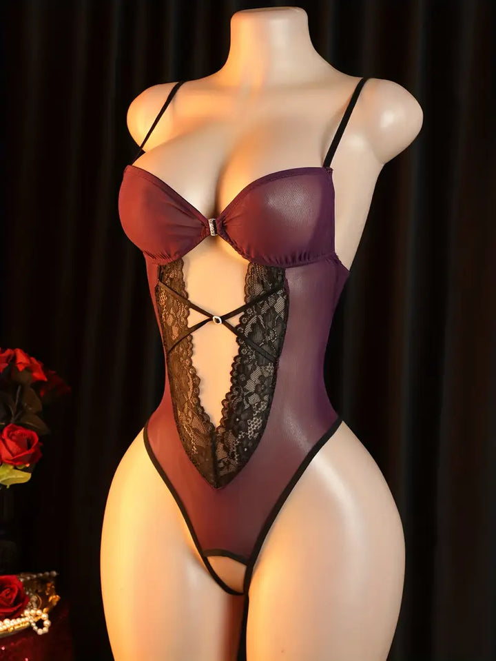 Sexy Bodysuit Lingerie Set Temptation Hollow Lace Printing Hollow Open Gear Bodysuit Ladies Erotic Bodysuit And Corset Sexy Fit Bodysuit