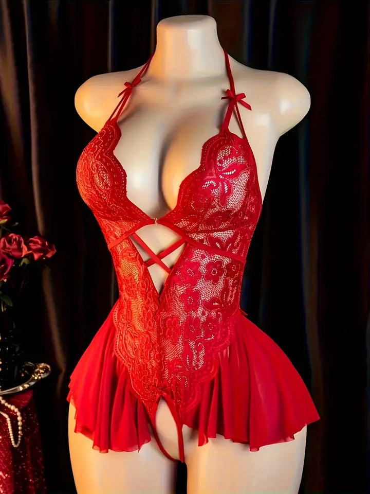 Plus size sex fun lingerie lace wall strap jumpsuit suspender see-through open strap free temptation tights new pajamas date battle robe bed passion suit bold erotic costume exposure exotic seductive lingerie lace-up size adjustable