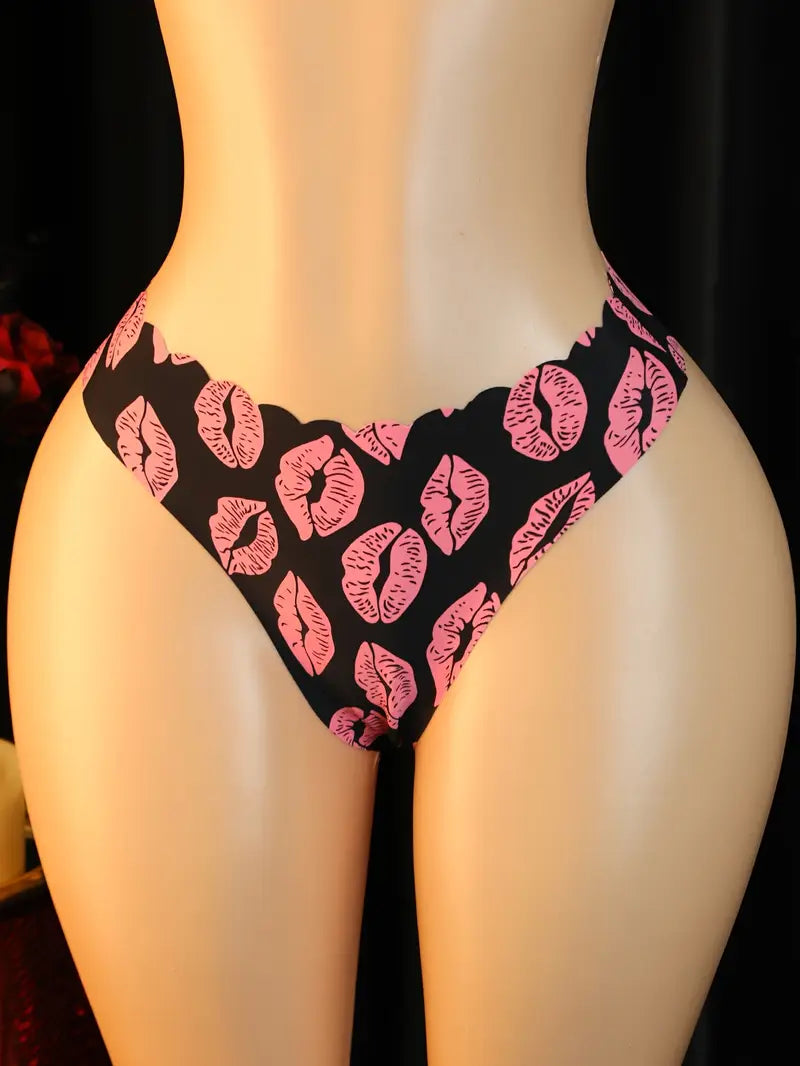 Sexual Erotic Panties Low Waist Love Lips Seamless Panties Open Loose Temptation Sexy T-Pants See-Through Flirtation Thong Passion Suit New Bold Erotic Outfits Reveal Seductive Underwear Pure Desire Battle Robe