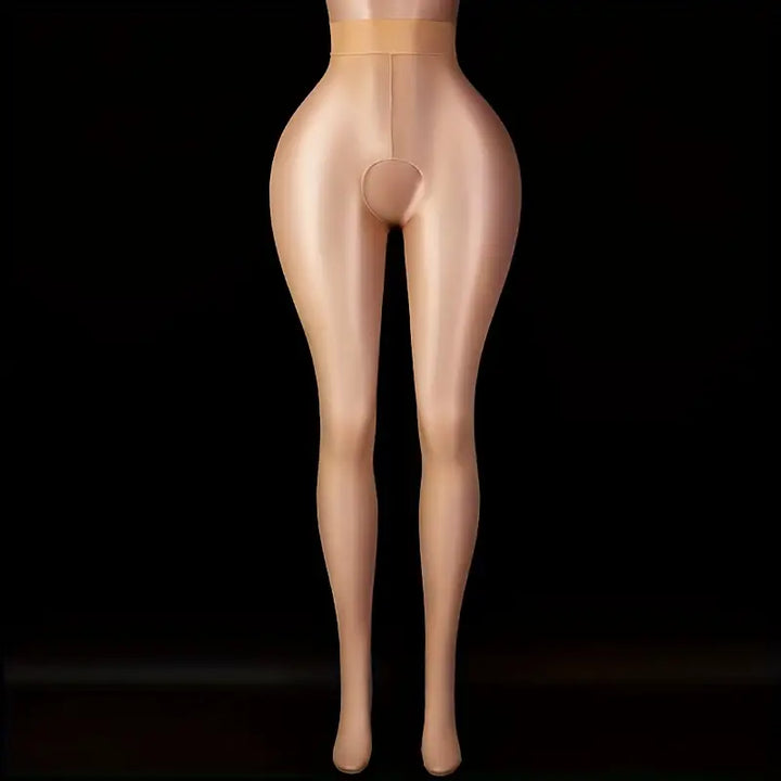 New style suspender stockings, sexy nude sheer open-crotch tights