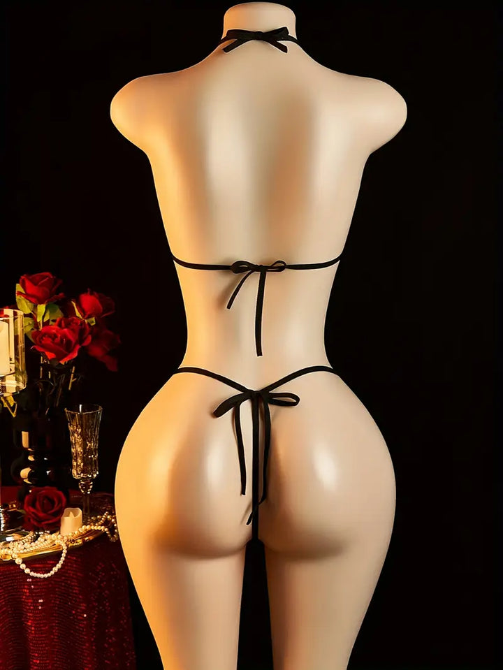 Sexual Erotic Lingerie Three-Point Black Stripless Temptation Valentine's Day New Pajamas Dating Battle Robe Bed Passion Suit Women Sexy Lingerie And Panties Bold Erotic Outfits Reveal Exotic Seductive Lingerie