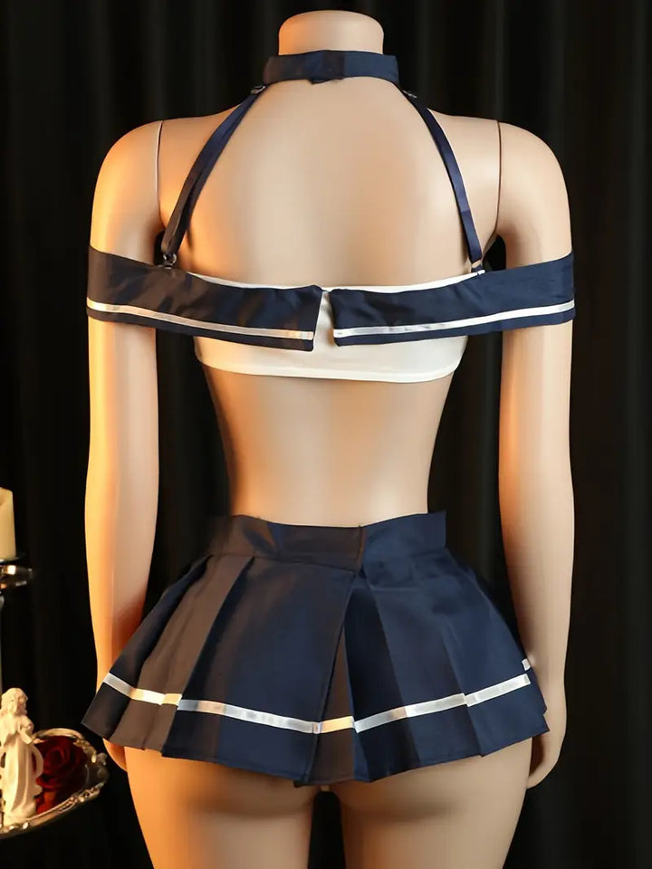 Erotic underwear new sexy pure desire nightclub JK uniform pleated skirt bandeau temptation suit date battle robe breastless dress bed free passion pajamas pure uniform set