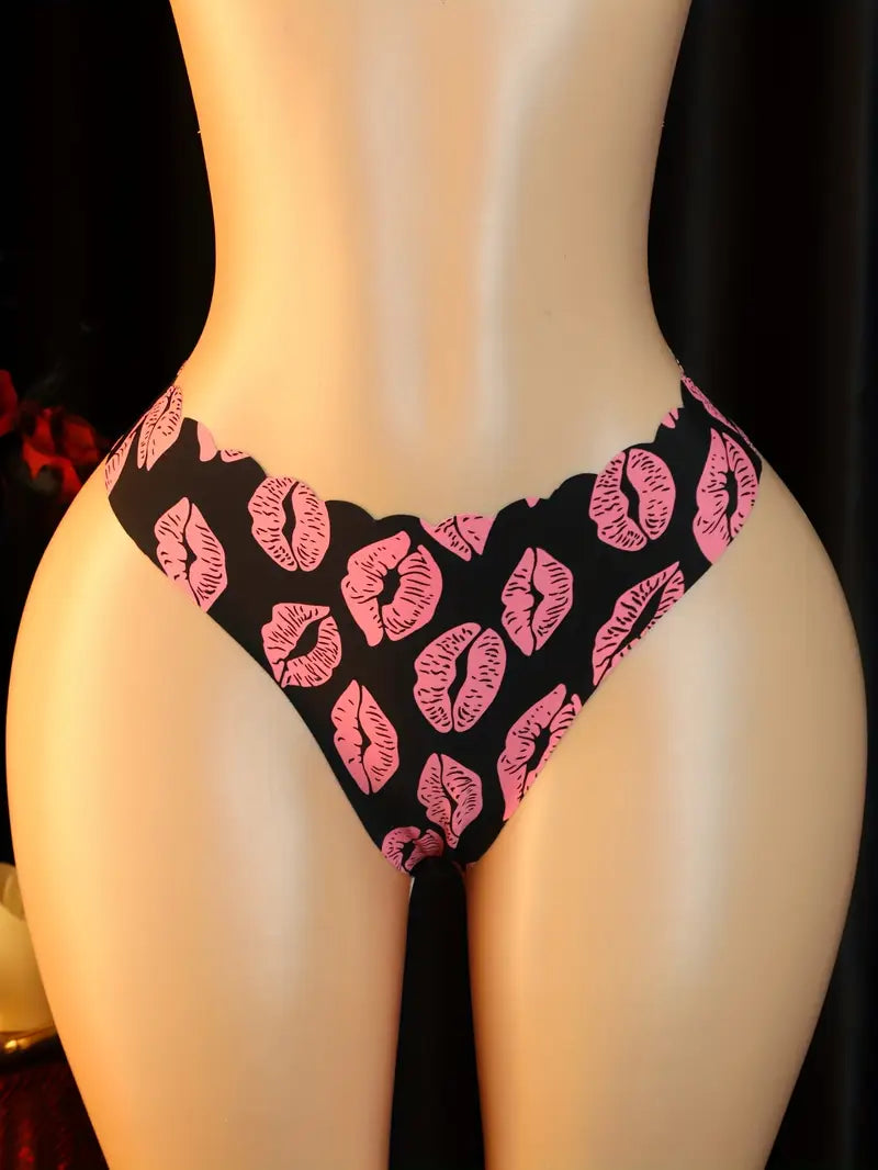 Sexual Erotic Panties Low Waist Love Lips Seamless Panties Open Loose Temptation Sexy T-Pants See-Through Flirtation Thong Passion Suit New Bold Erotic Outfits Reveal Seductive Underwear Pure Desire Battle Robe