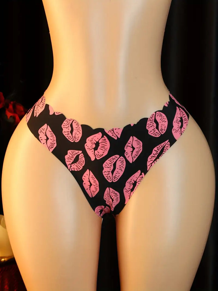 Sexual Erotic Panties Low Waist Love Lips Seamless Panties Open Loose Temptation Sexy T-Pants See-Through Flirtation Thong Passion Suit New Bold Erotic Outfits Reveal Seductive Underwear Pure Desire Battle Robe