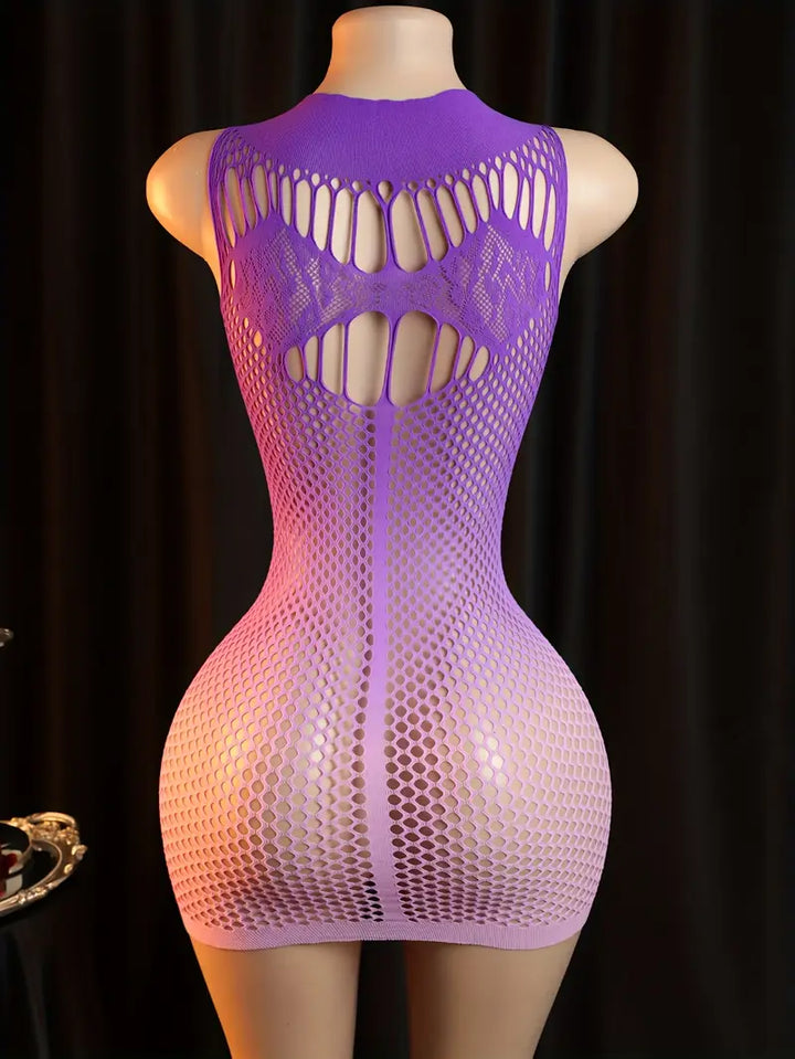 Women Sexy Bodystocking Lingerie Bodysuit Temptation Hollow Out Sheer Flower Printed Net Skirt One-Piece Socks Women'S Erotic Costumes Erotic Bodysuit,Bodystocking