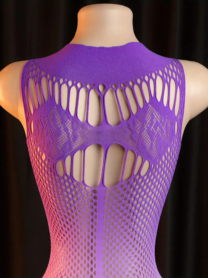 Women Sexy Bodystocking Lingerie Bodysuit Temptation Hollow Out Sheer Flower Printed Net Skirt One-Piece Socks Women'S Erotic Costumes Erotic Bodysuit,Bodystocking