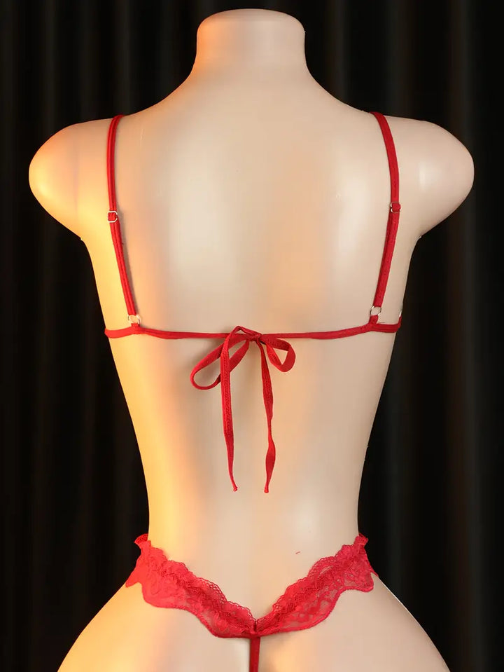 Erotic lingerie suspender sexy hot bodysuit chest cut-out bodysuit see-through lace one-piece crotch black new bold erotic costume exposes exotic seductive lingerie