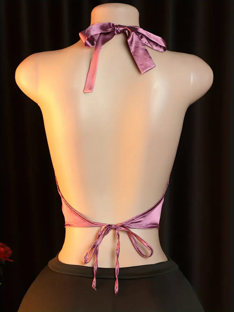 Sexy Lingerie Three Point Set Tempting Letter Print Lace Up Lingerie Set Ladies Erotic Costume Sexy Lingerie Set