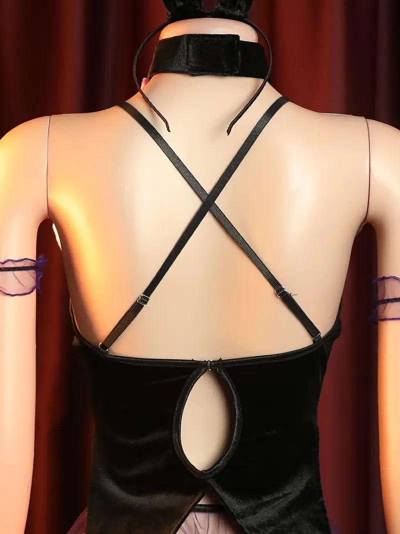 Sexy Lingerie Set Tempting See-Through Top Skirt Set Halloween Role Play Ladies Erotic Costumes Sexy Uniforms, Role Plays