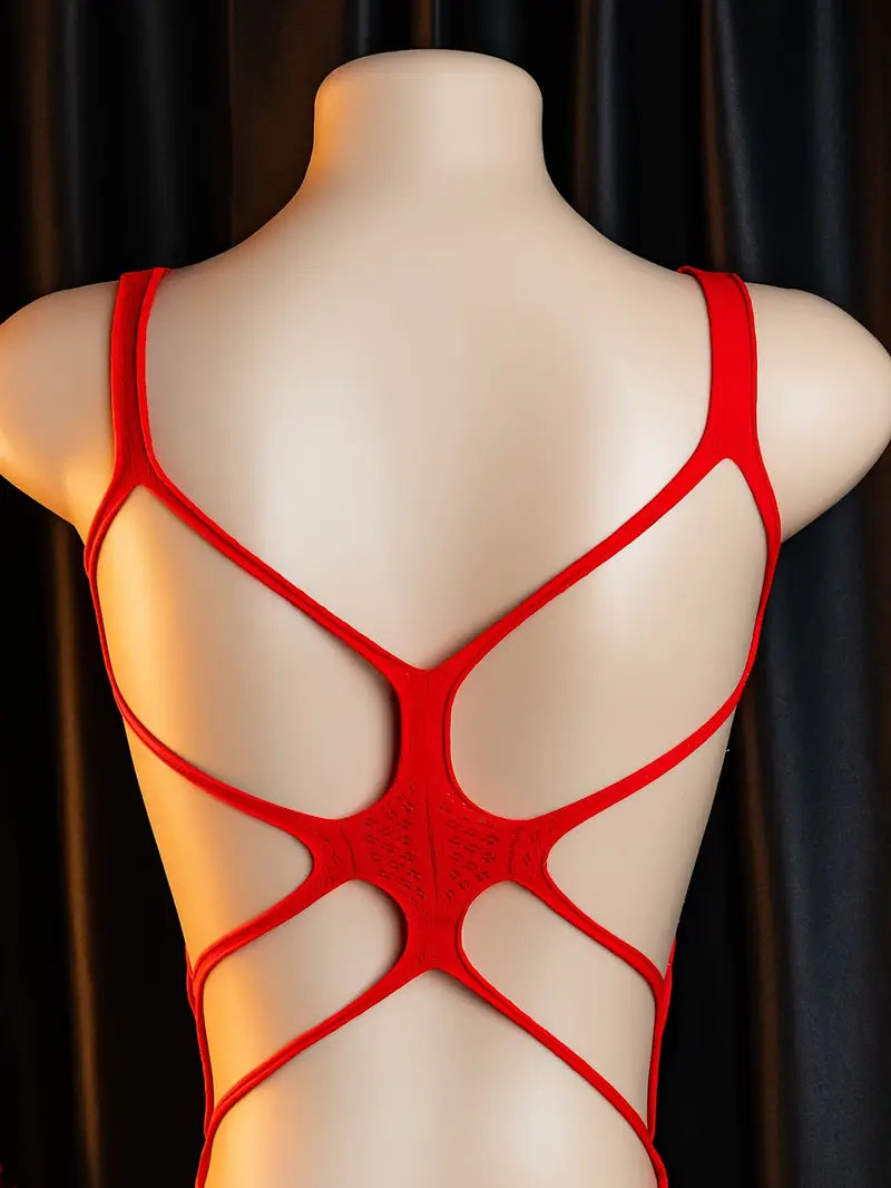 Women Sexy Lingerie Bodystocking Fishnet Hollowed Out One-Piece Mesh Suit Women Erotic Clothing Erotic One-Piece Suit Body Stockings