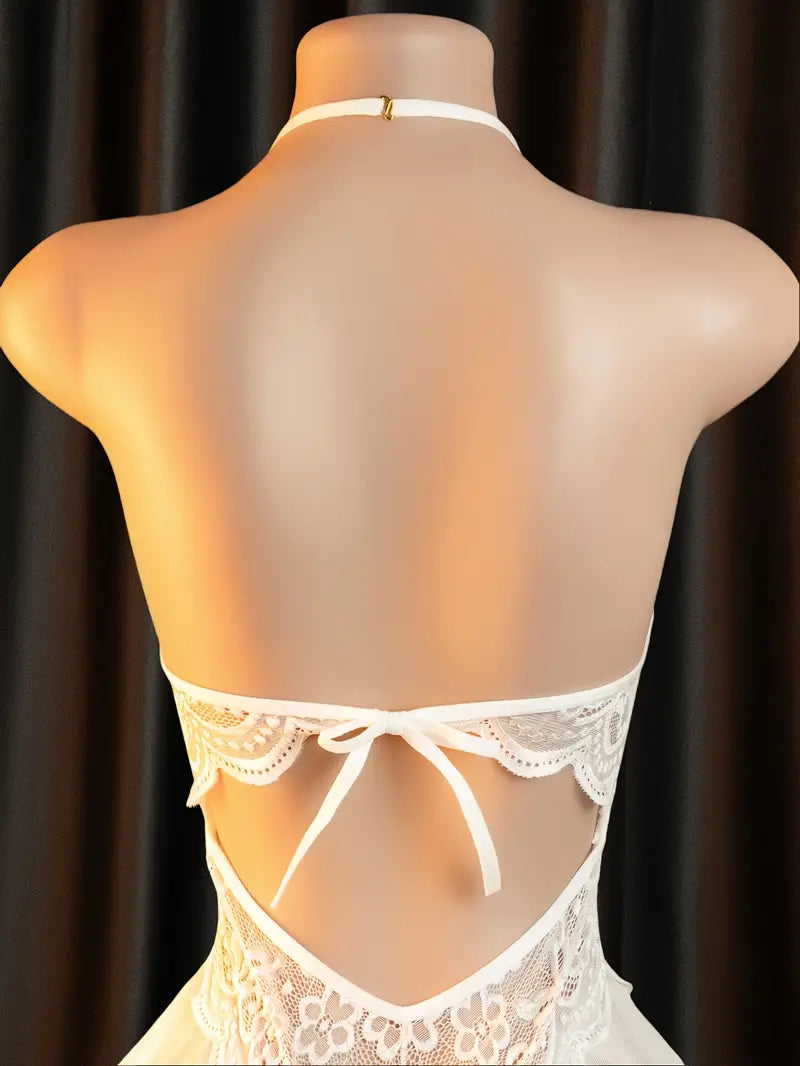 Sexy Bodysuit Lingerie Seductive Hollow Out Backless Neck One-Piece Dresses Women'S Erotica Fishnet And Tights Erotica Bodysuits