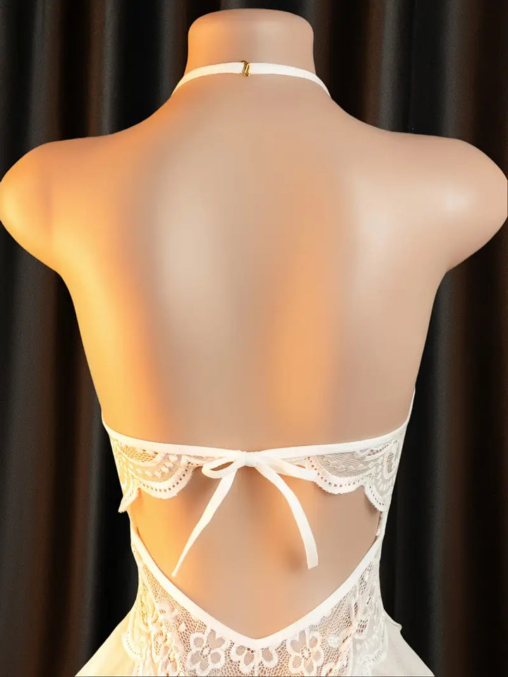Sexy Bodysuit Lingerie Seductive Hollow Out Backless Neck One-Piece Dresses Women'S Erotica Fishnet And Tights Erotica Bodysuits