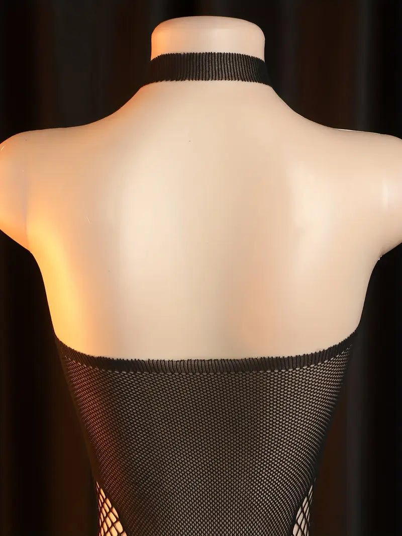 Sexy Bodystocking Temptation Hollowed Out Sheer Neck Net Skirt Women Erotic Costume Erotic Bodysuit,Body Stockings