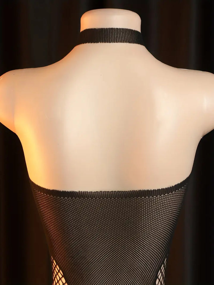 Sexy Bodystocking Temptation Hollowed Out Sheer Neck Net Skirt Women Erotic Costume Erotic Bodysuit,Body Stockings