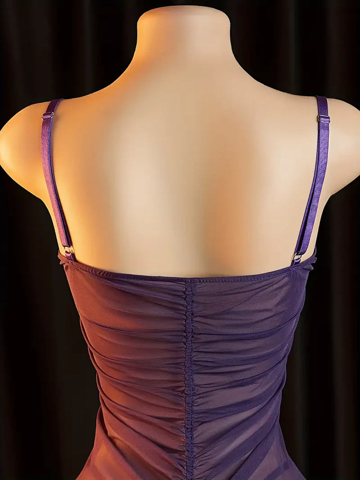 Sexy Lingerie Sexy Hot Sheer Outfit Seduction Sundress Pajamas Tights Uniform Seduction Bed Passion Set Dress Midnight Charm Lost Sexy Dress Purple Rhyme Doll Dress Bold Erotic Outfit Revealing Exotic Seductive Lingerie (Includes: Dress + T-Pants)