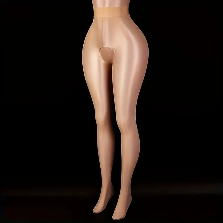 New style suspender stockings, sexy nude sheer open-crotch tights