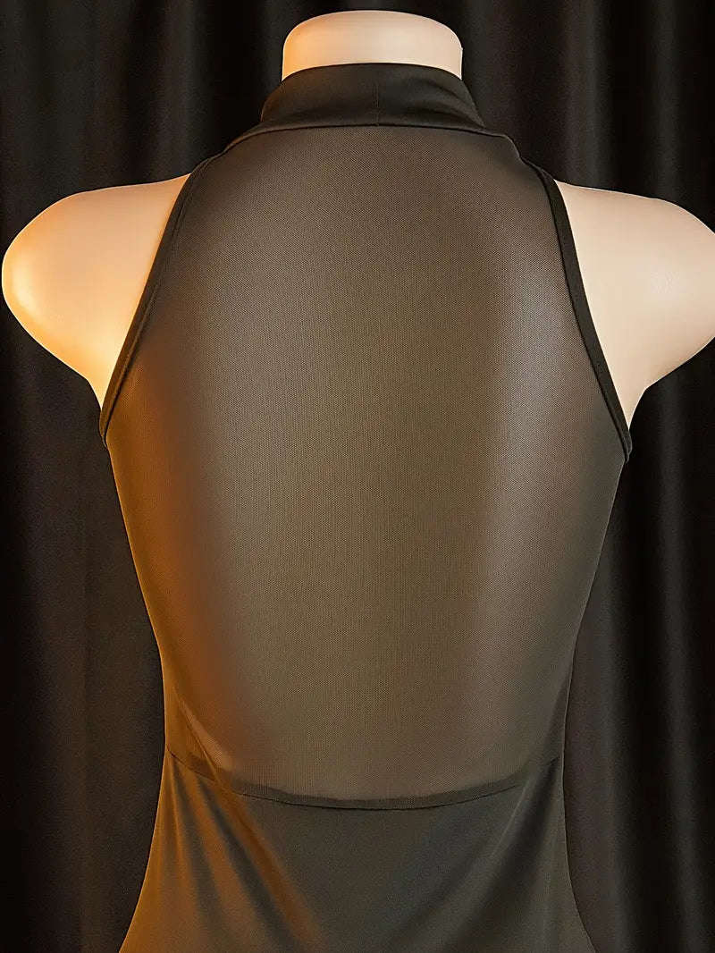 Sexy Dress, Mesh-Trimmed Tight-Fitting Bodycon Skirt, Women'S Erotic Clothing, Sexy Dress