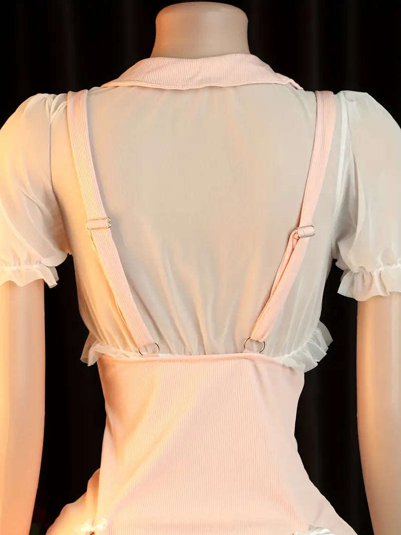 Sexy Dress Set, Seductive See-Through Dress, Little Nurse Uniform, Role-Playing Women's Erotic Uniform, Role-Playing