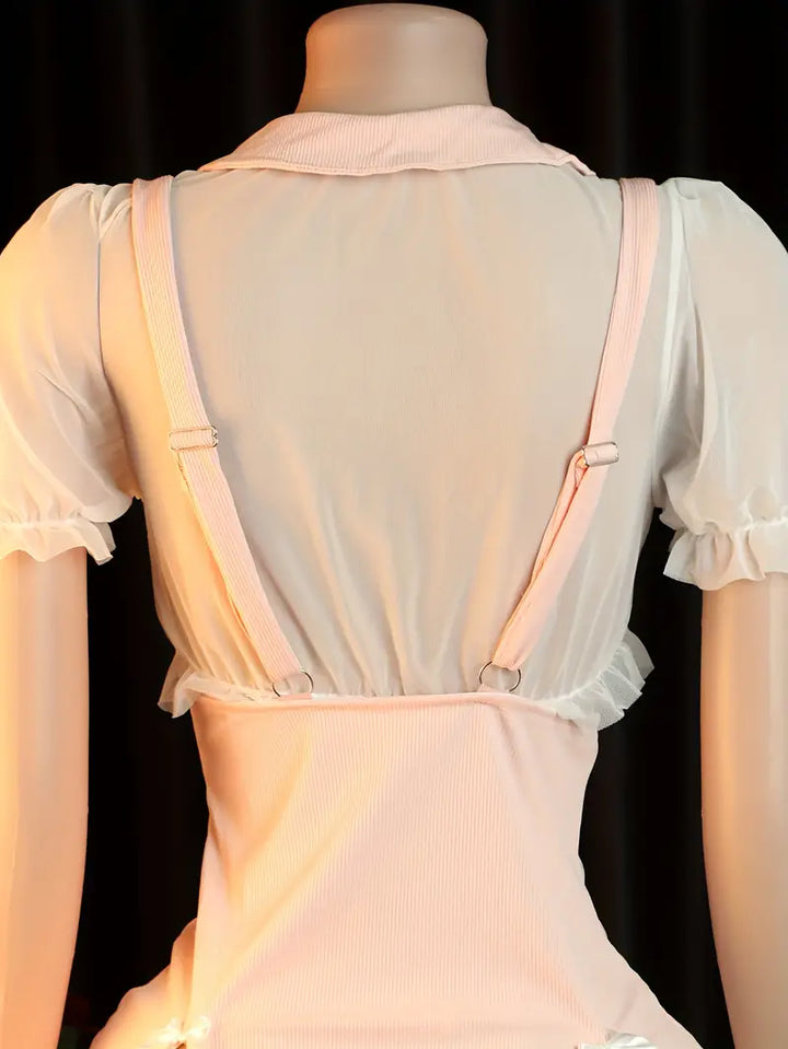 Sexy Dress Set, Seductive See-Through Dress, Little Nurse Uniform, Role-Playing Women's Erotic Uniform, Role-Playing