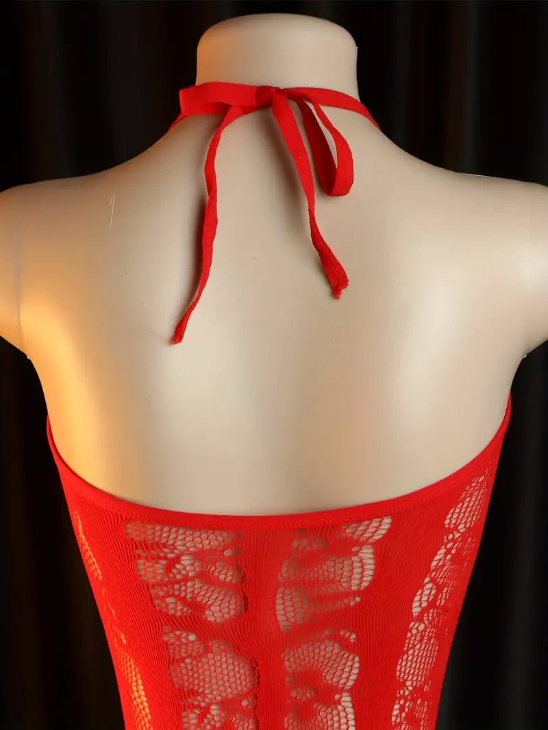 Sexy Lingerie One-Piece Jacquard Stockings Mesh Garment Sexy Bodystocking Fishnet