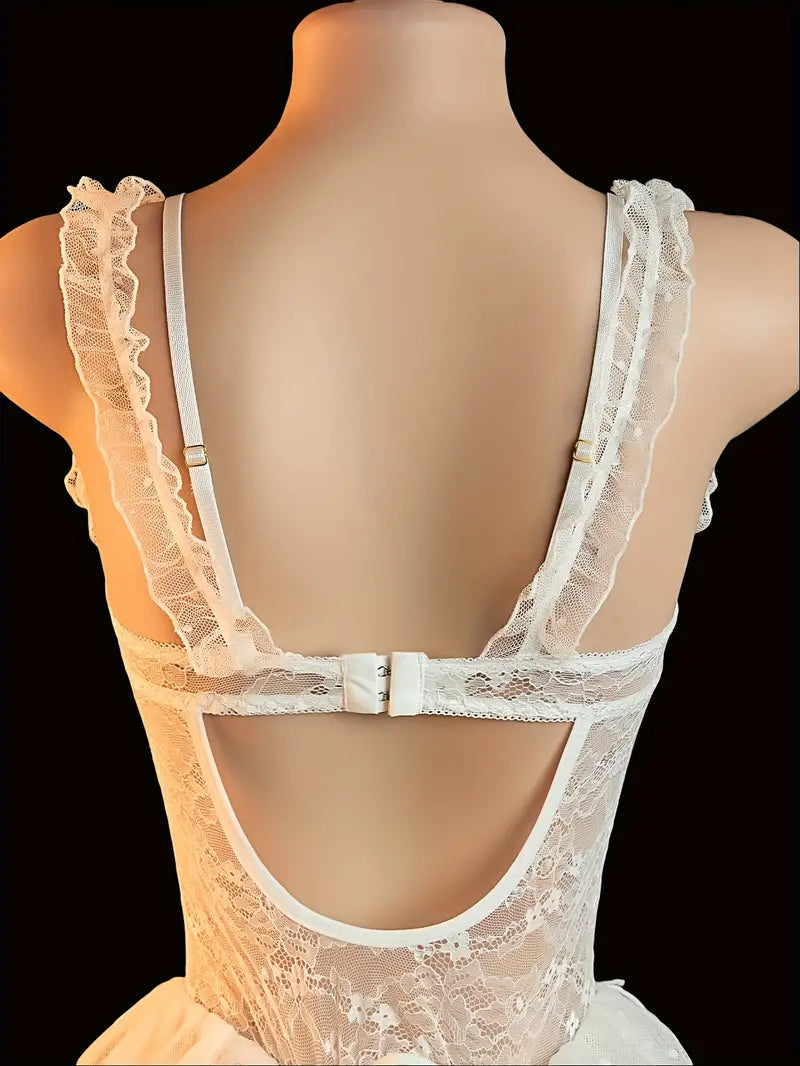 Sexy Bodysuits Lingerie Seductive Lace Drawstring Bodysuits Women's Erotica Bodysuits and Corsets Erotica Bodysuits