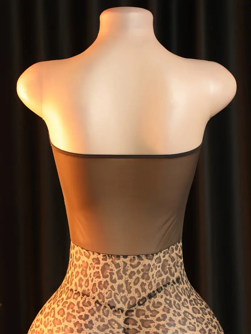 Sexual erotic lingerie exposed breasts see-through leopard print cat girl buttocks dress set bandeau uniform temptation tights cute pajamas cosplay passion set opening stalls without taking off bold exposure exotic seductive lingerie