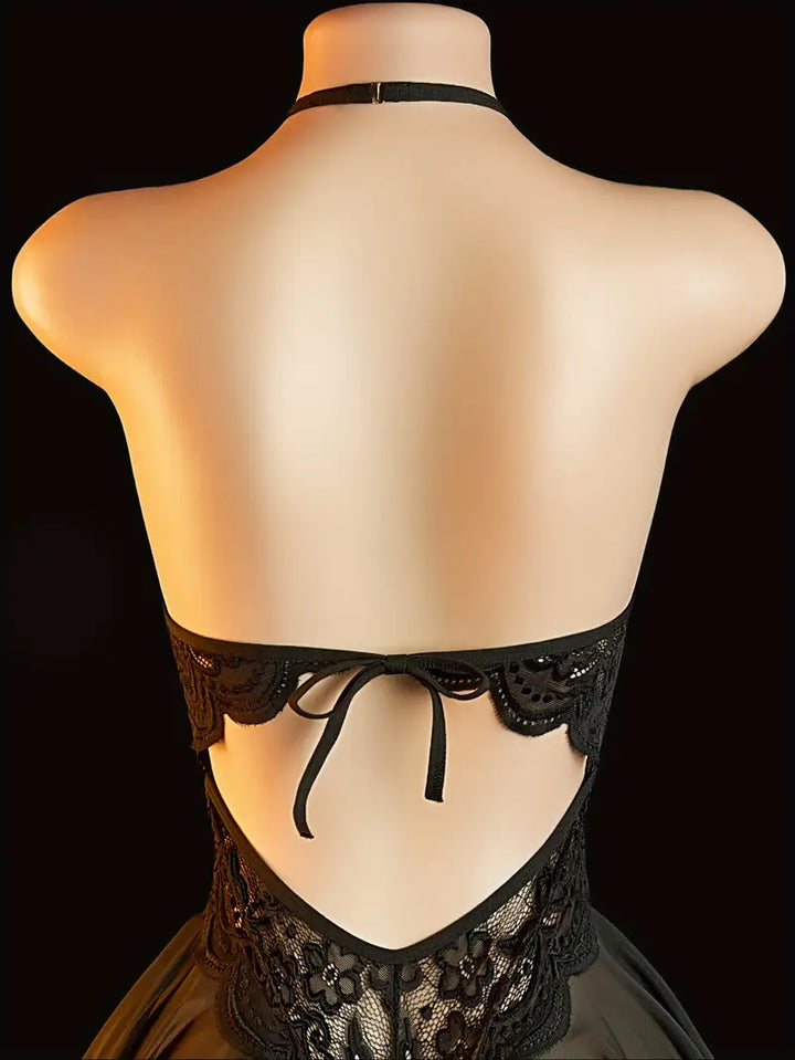 Sexy Bodysuit Lingerie Seductive Hollow Out Backless Neck One-Piece Dresses Women'S Erotica Fishnet And Tights Erotica Bodysuits