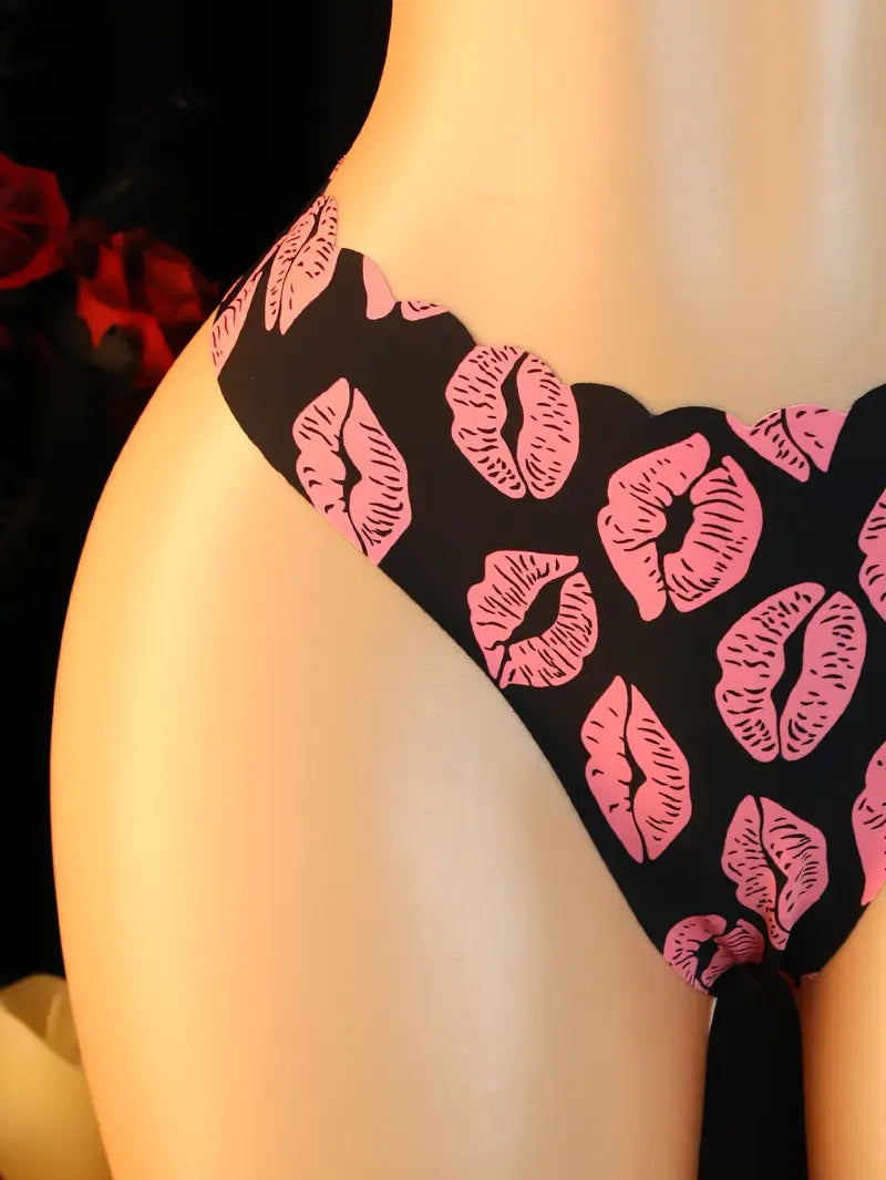 Sexual Erotic Panties Low Waist Love Lips Seamless Panties Open Loose Temptation Sexy T-Pants See-Through Flirtation Thong Passion Suit New Bold Erotic Outfits Reveal Seductive Underwear Pure Desire Battle Robe