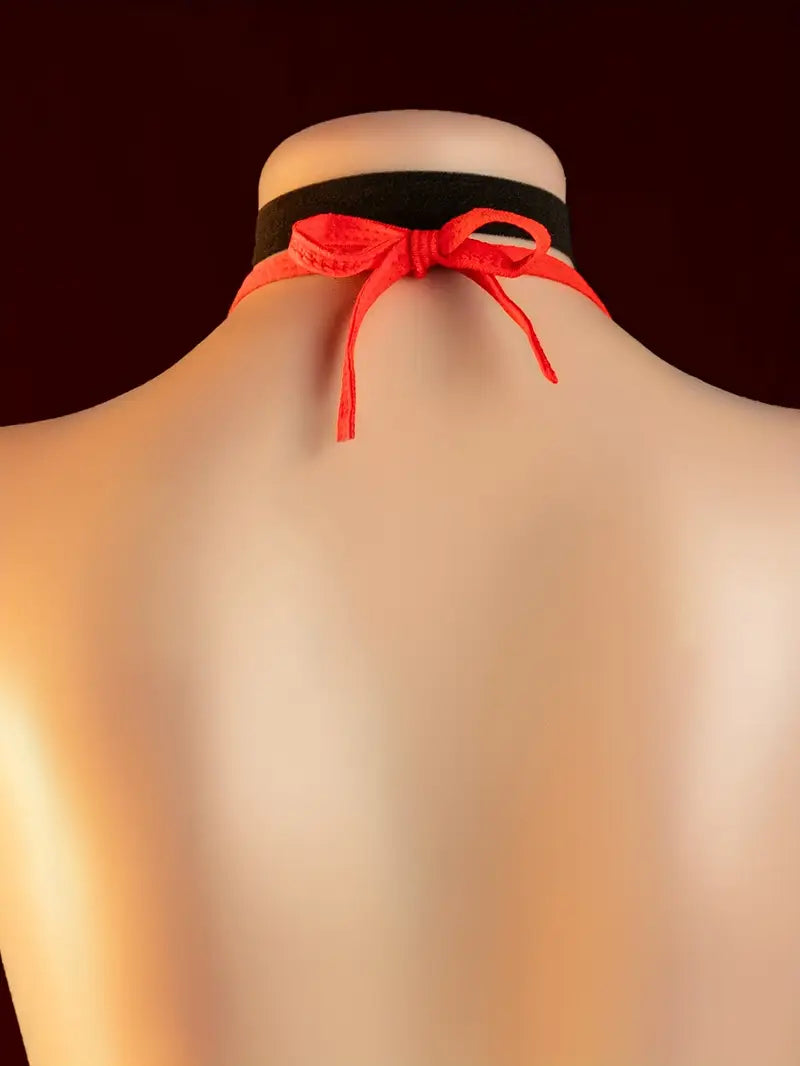 Sexual Erotic Lingerie Exposed Chest See-Through Nurse Suit Lace-up Chest Cutout Jumpsuit Uniform Temptation Cute Pajamas Cosplay Passion Set Open Loose Bold Erotic Costume Exposing Exotic Seductive Underwear (Includes: Jumpsuit + Headband)