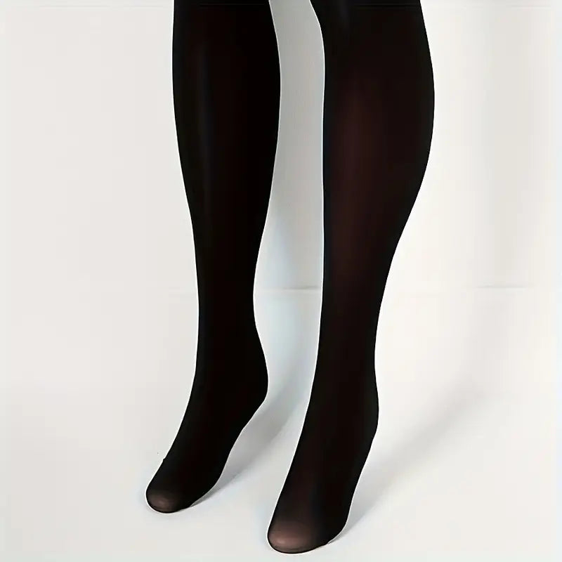 New black shiny open-crotch pantyhose, no need to remove