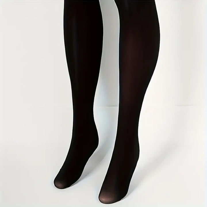 New black shiny open-crotch pantyhose, no need to remove
