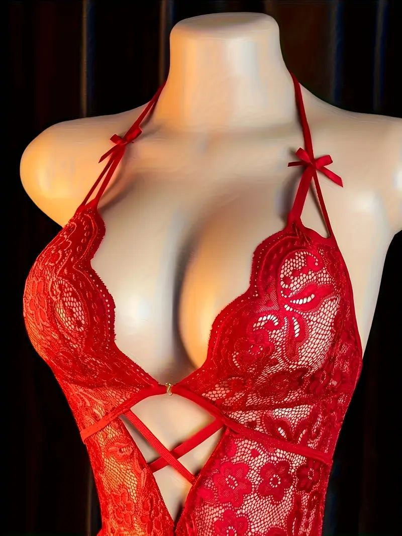 Plus size sex fun lingerie lace wall strap jumpsuit suspender see-through open strap free temptation tights new pajamas date battle robe bed passion suit bold erotic costume exposure exotic seductive lingerie lace-up size adjustable