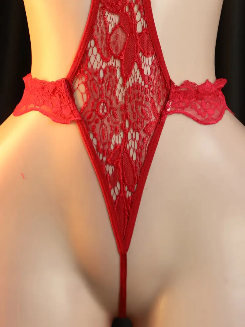 Erotic lingerie suspender sexy hot bodysuit chest cut-out bodysuit see-through lace one-piece crotch black new bold erotic costume exposes exotic seductive lingerie