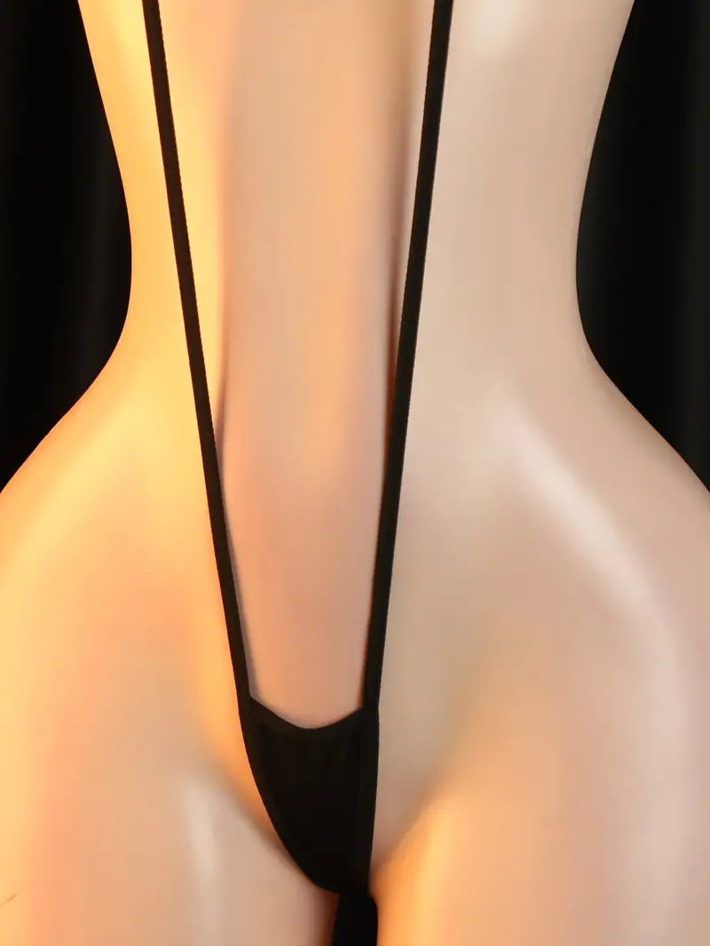 Sexy Jumpsuit Lingerie Temptation Hollow Bow Three-Point Jumpsuit Ladies Erotic Jumpsuit And Tights Sexy Fit Jumpsuit