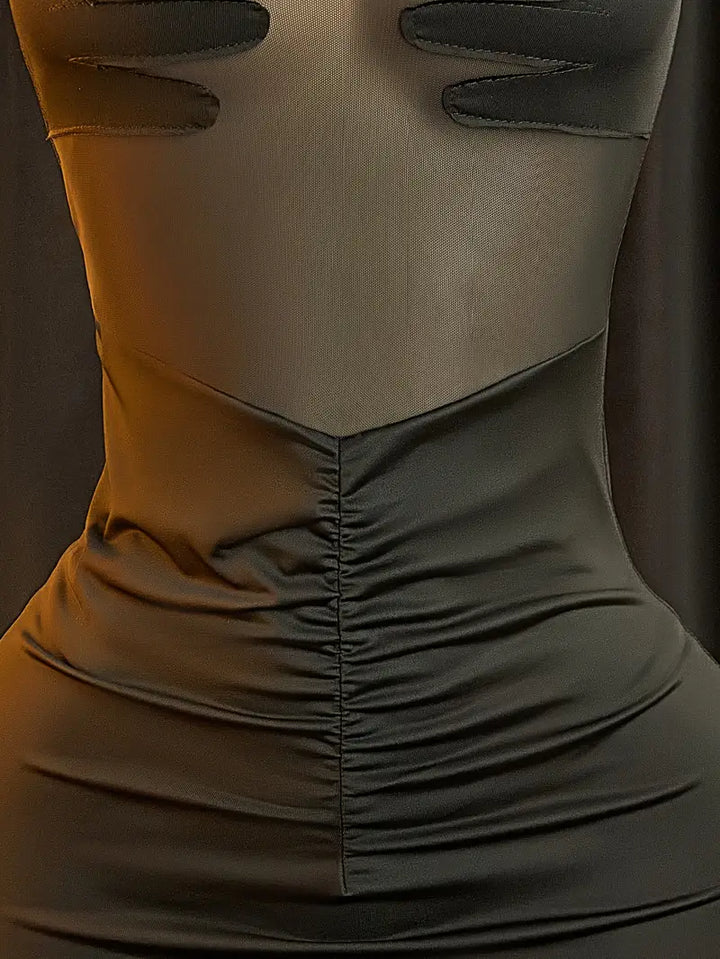 Sexy Dress, Mesh-Trimmed Tight-Fitting Bodycon Skirt, Women'S Erotic Clothing, Sexy Dress