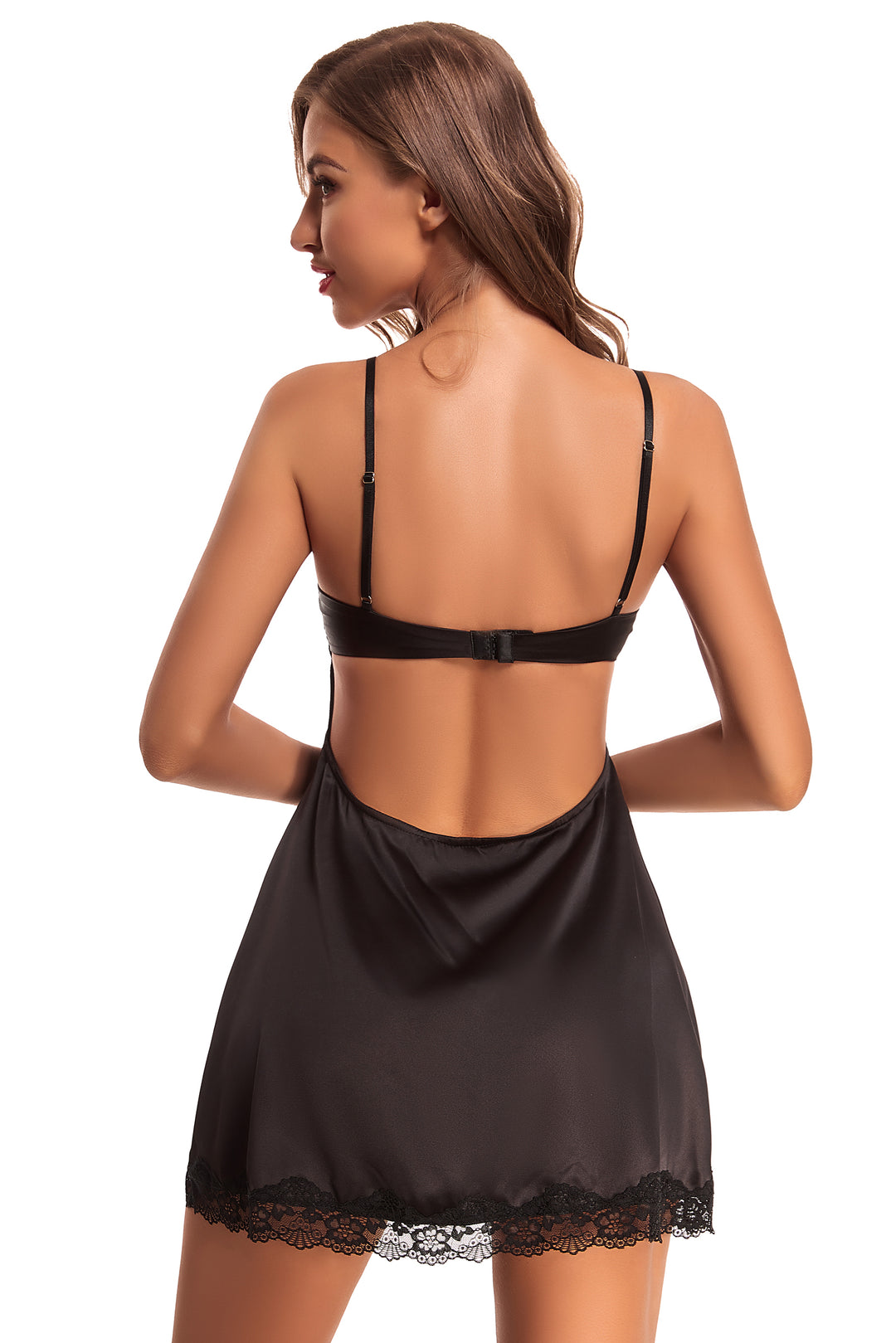 Adsexy Nightgown Satin Sleepwear