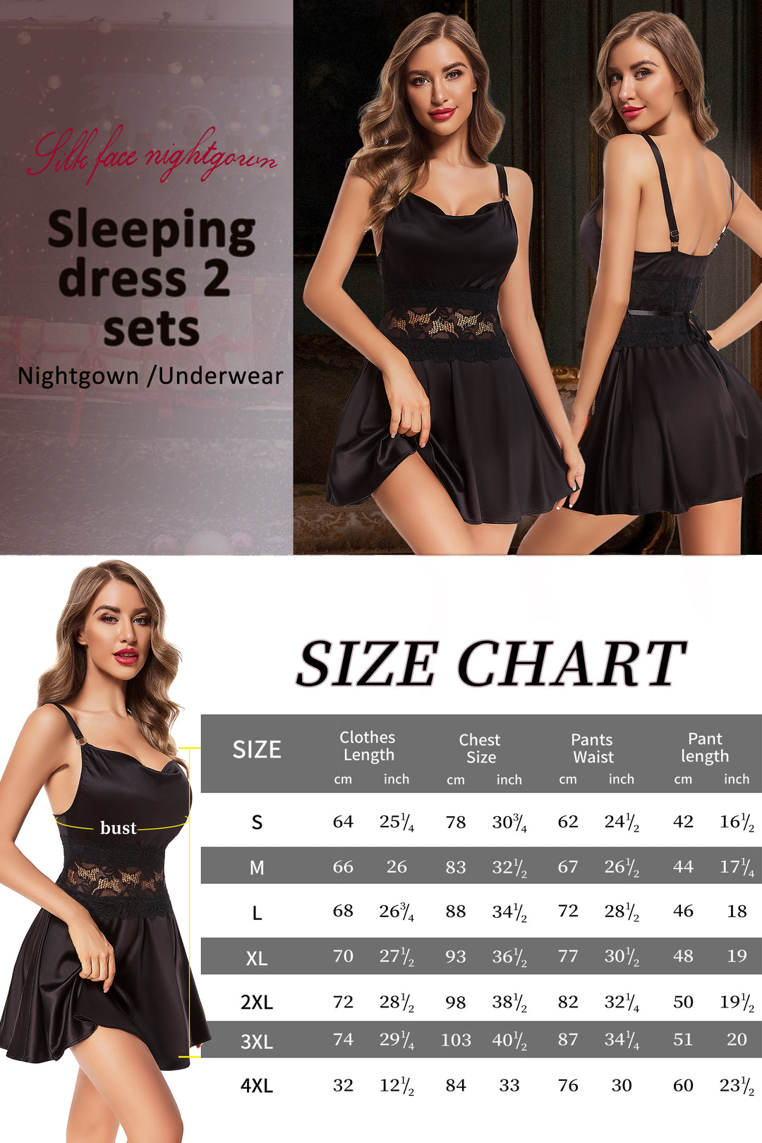 Adsexy Sexy Silk Sleepwear