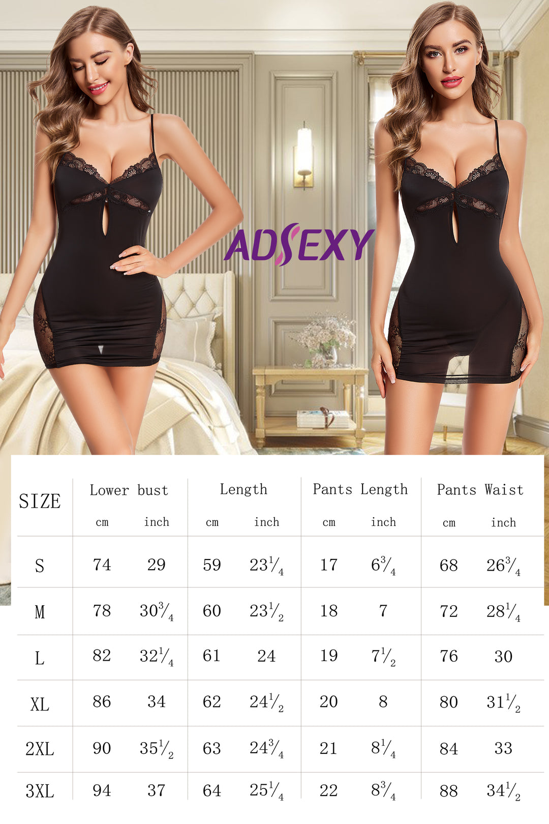 Adsexy Entice Me Black Lace Dress